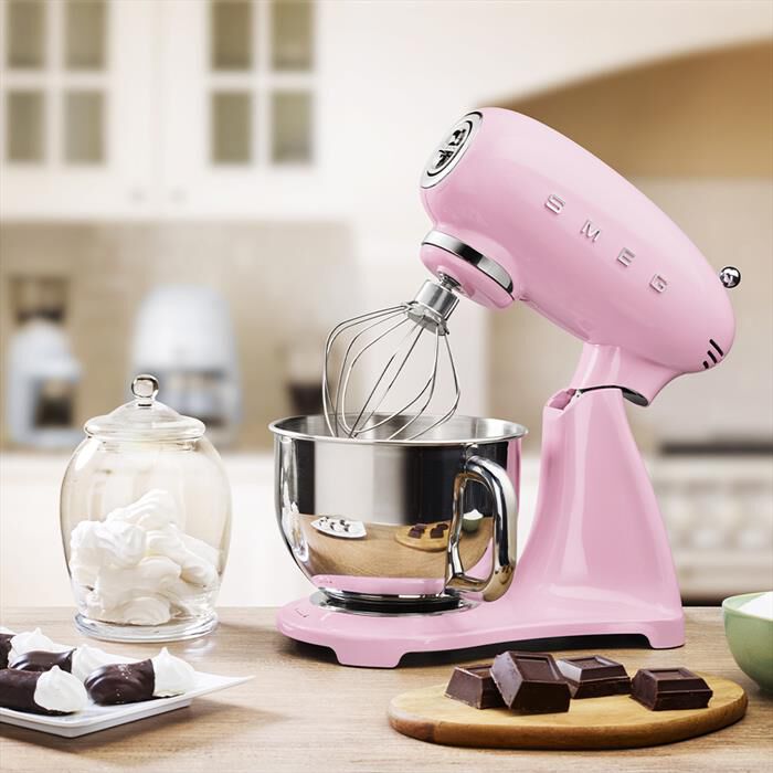 SMEG - Impastatrice SMF03PKEU Full Color 50's Style-rosa