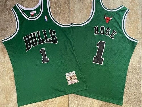 Derrick Rose Chicago Bulls Throwback Jersey St. Patrick's Day