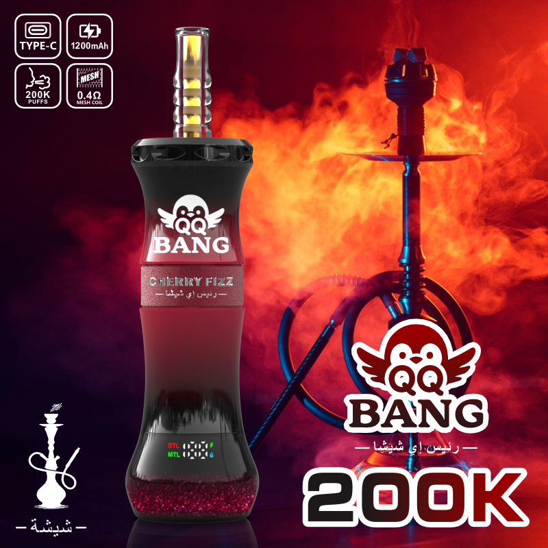 QQ BANG E-Hookah 200 000 potiahnutí | Jednorazová elektronická vodná fajka DTL/MTL