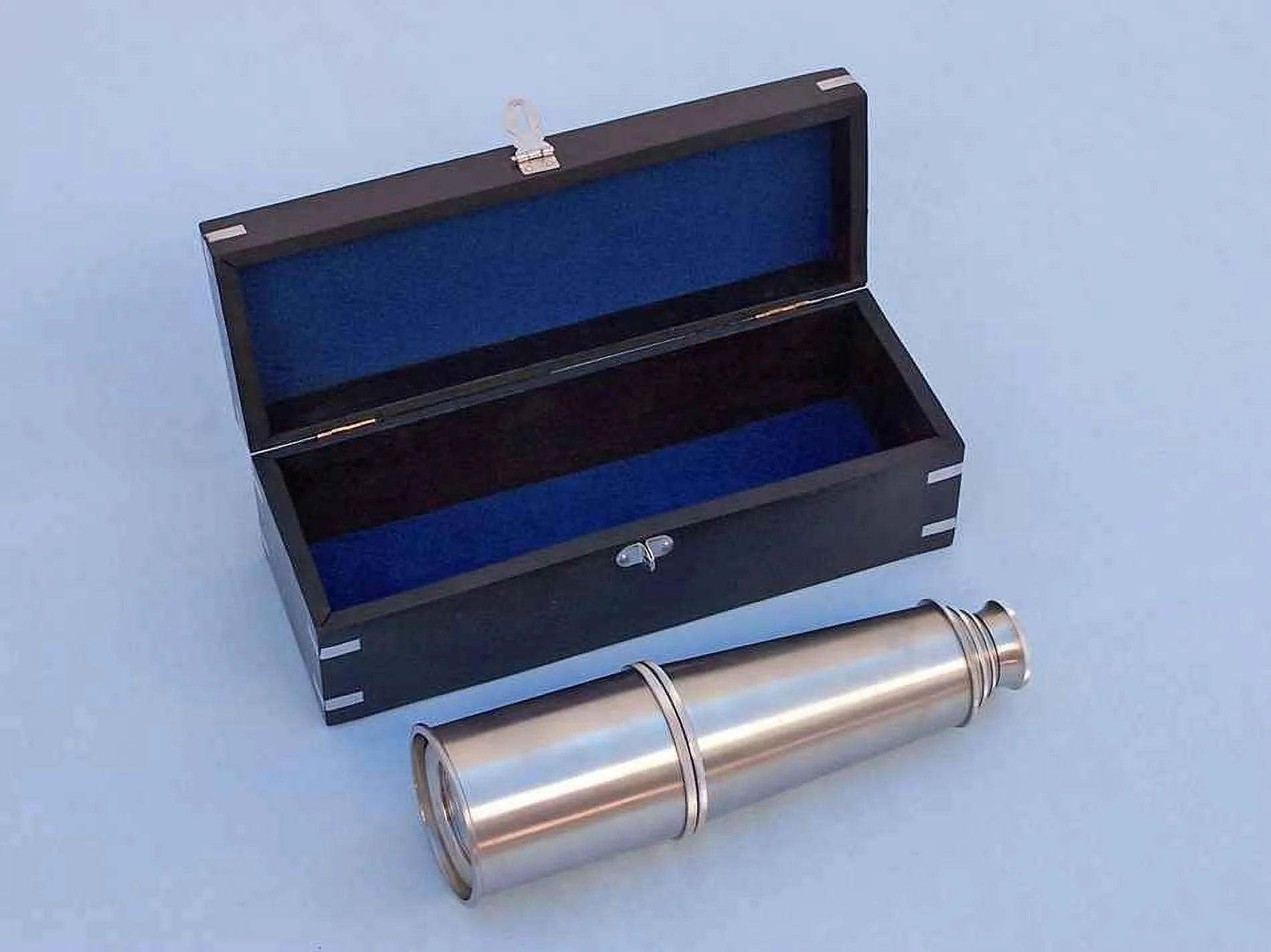 Deluxe Class Brushed Nickel Admirals Spyglass Telescope 27