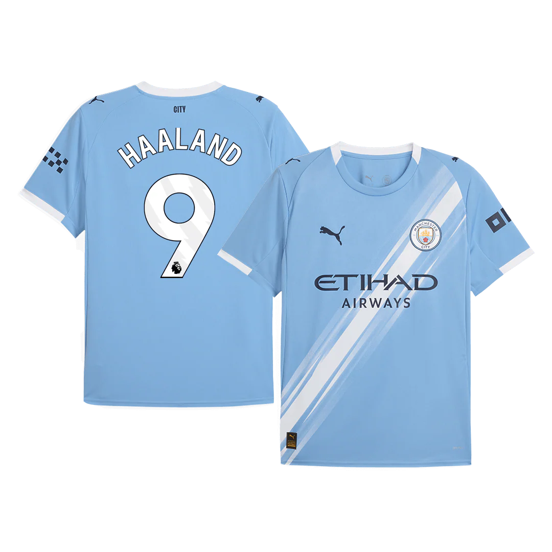 HAALAND #9 Manchester City Home Soccer Jersey 2025/26 Blue