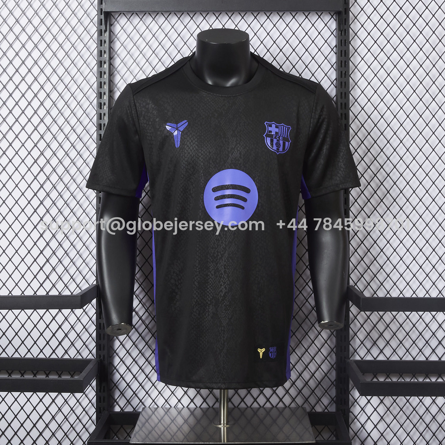 Barcelona X KB 25-26 Black And Purple Special Jersey - Player Version