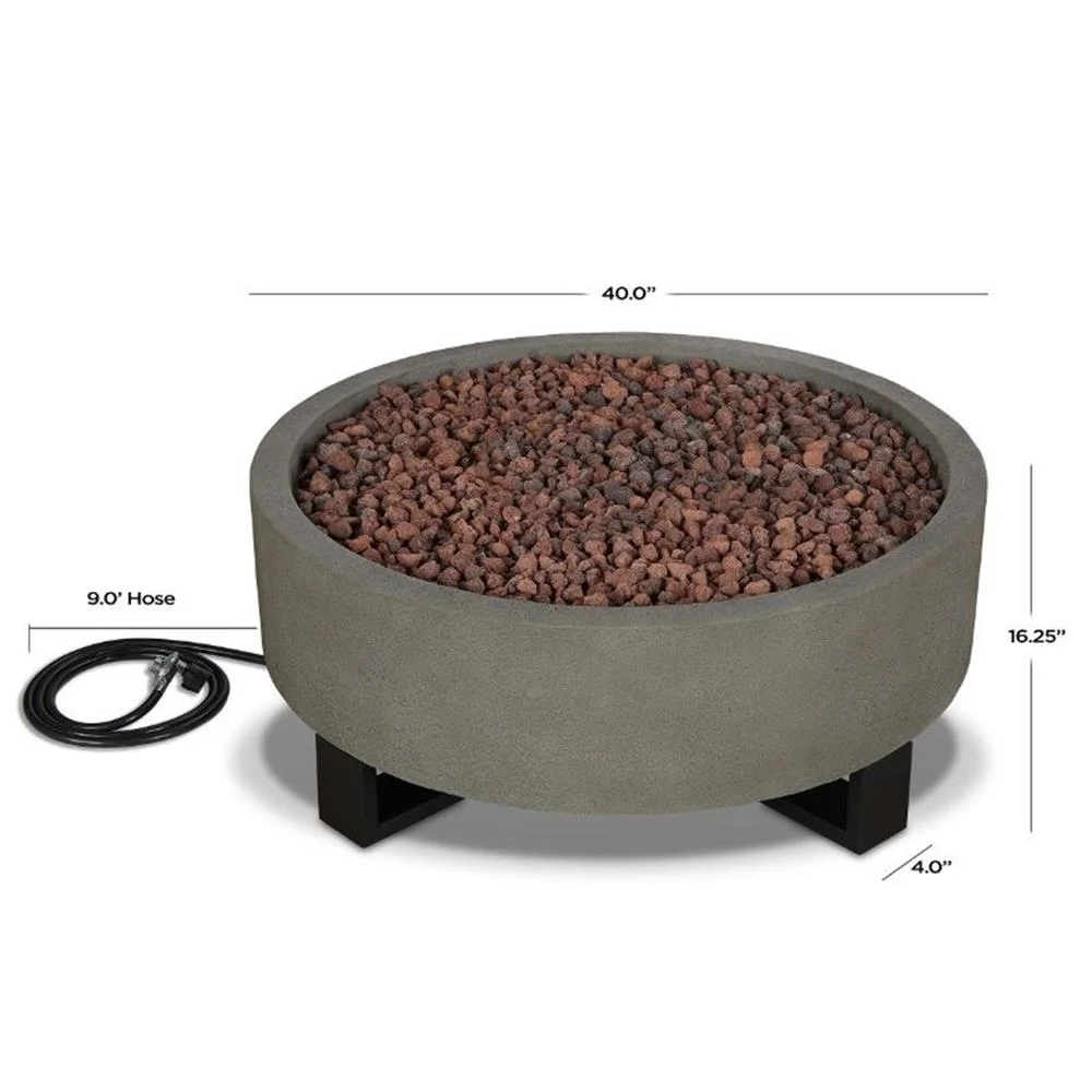 Real Flame Idledale Propane Fire Bowl for Outdoors in Glacier Gray