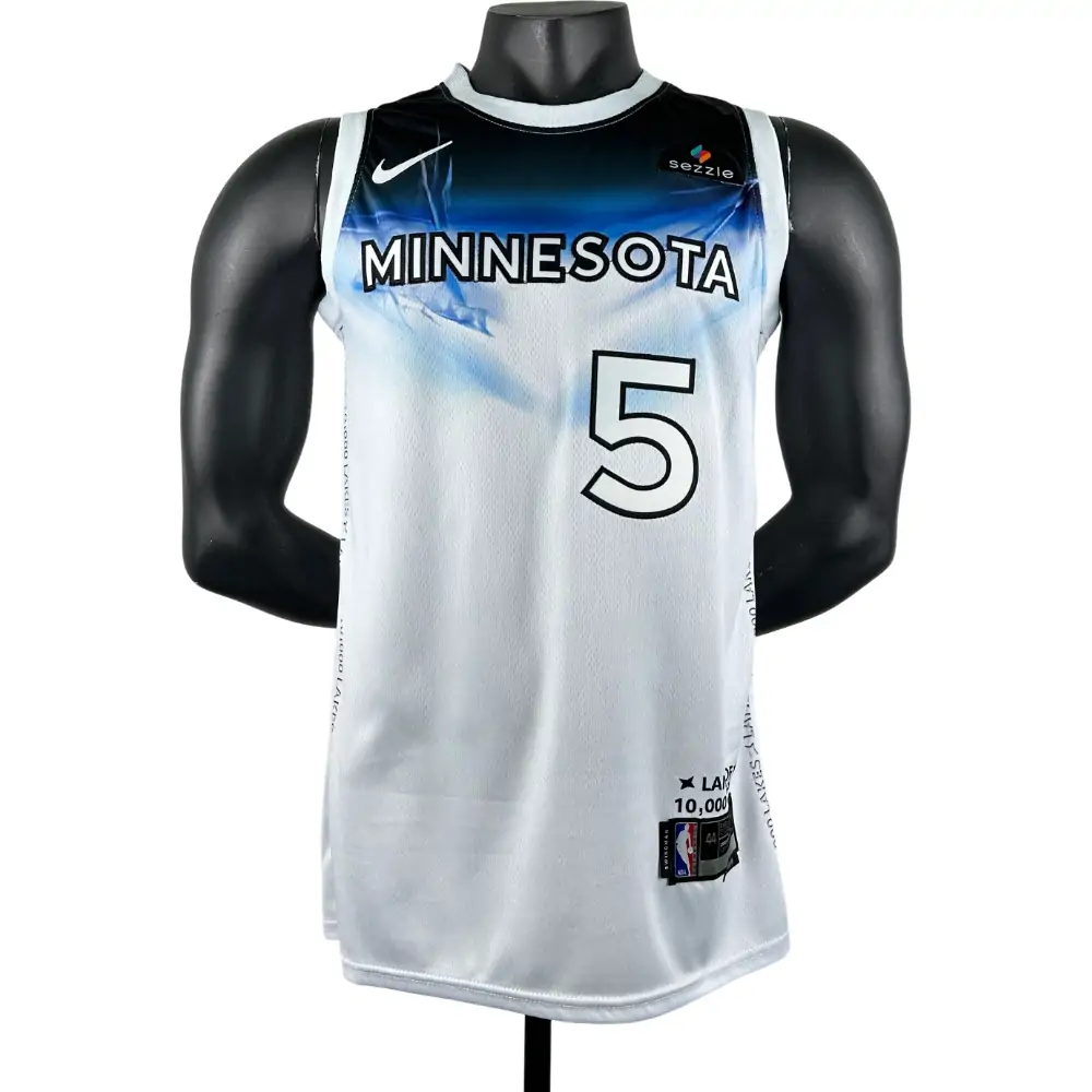 Embroidery 25th season Timberwolves City Edition No. 5 Edwards