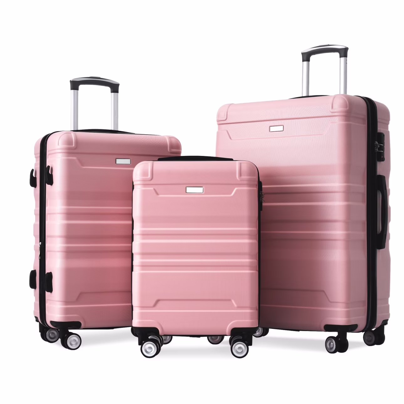 Luggage Sets New Model Expandable ABS Hardshell 3pcs Clearance Luggage Hardside Lightweight Durable Suitcase sets Spinner Wheels Suitcase with TSA Lock 20''24''28''(blue and brown)