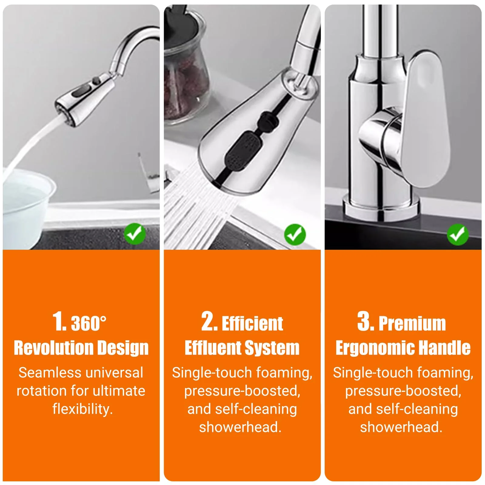 Kojooin Stainless Steel Commercial Utility Sink,Free Standing Single Bowl Pull-Down Faucet Heavy Duty Sink for Restaurant Bar Laundry - Hot & Cold Water Indoor & Outdoor