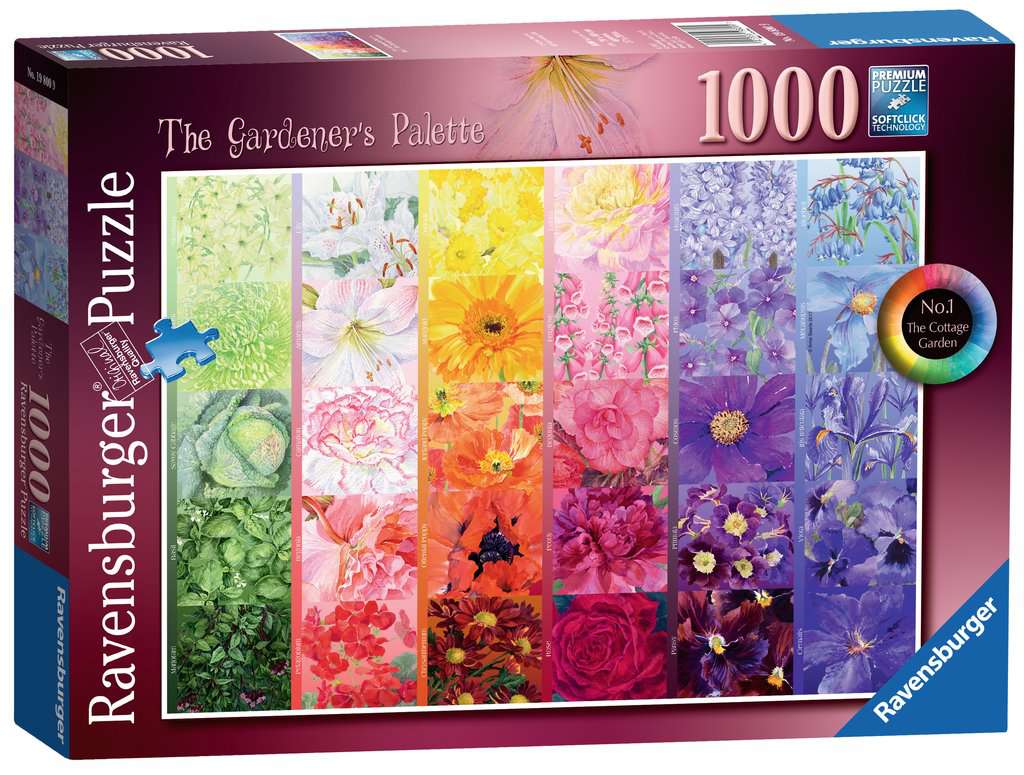 The Gardener's Palette No.1, Cottage Garden – 1000 Piece Jigsaw Puzzle (Ravensburger)