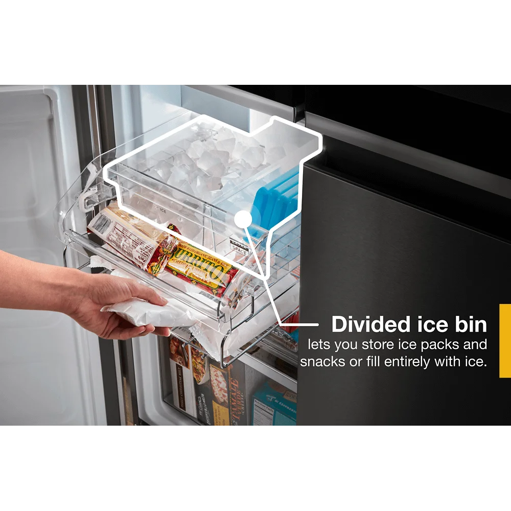 Whirlpool Counter Depth 4 Door Refrigerator, Metallic Steel, 36