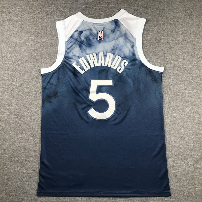 Men's Jersey 2024 Season Timberwolves #5 Blue City Edition EDWARDS