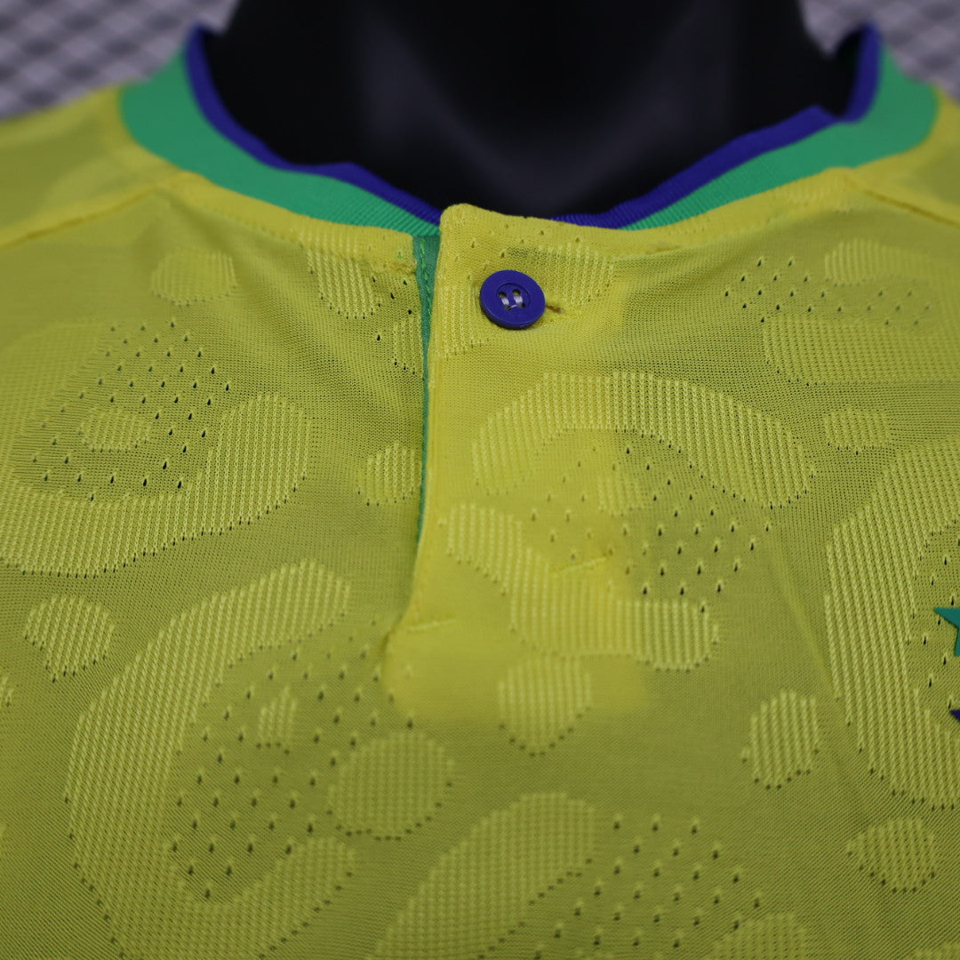 2023/2024 Long Sleeve Player Version Brazil Home Soccer Jersey