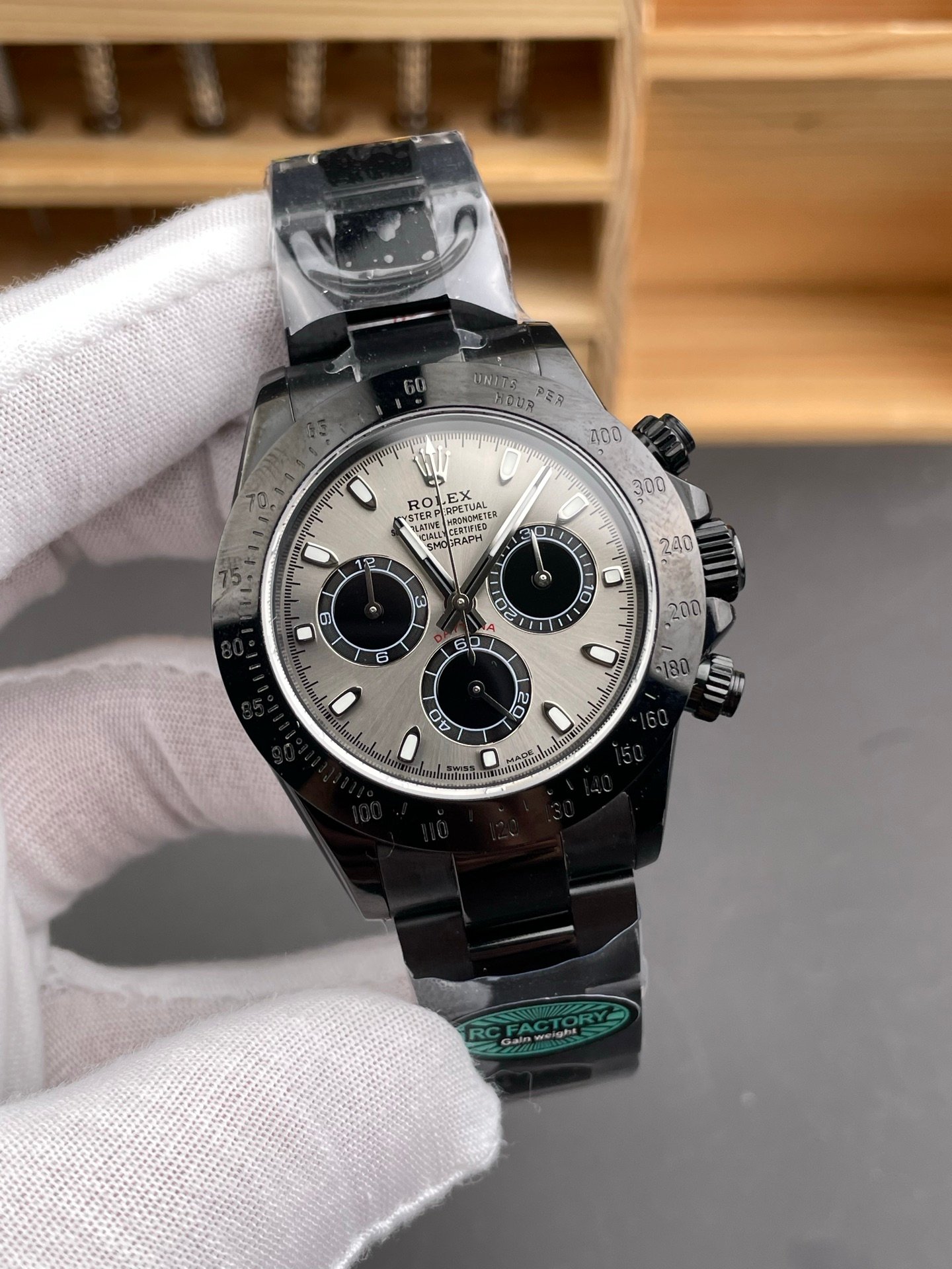 Rolex Daytona Black Steel Grey