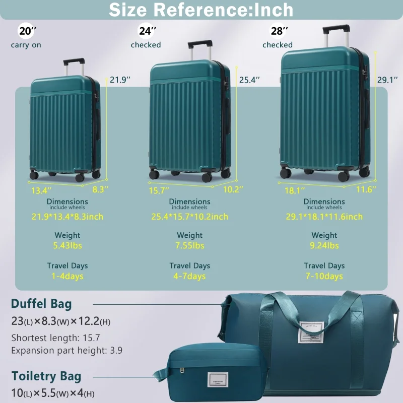 Front Opening Luggage Set 3 Piece, Hardside Carry on Suitcase with USB Port, Expandable Luggage with Handle Bag Spinner Wheels TSA Lock