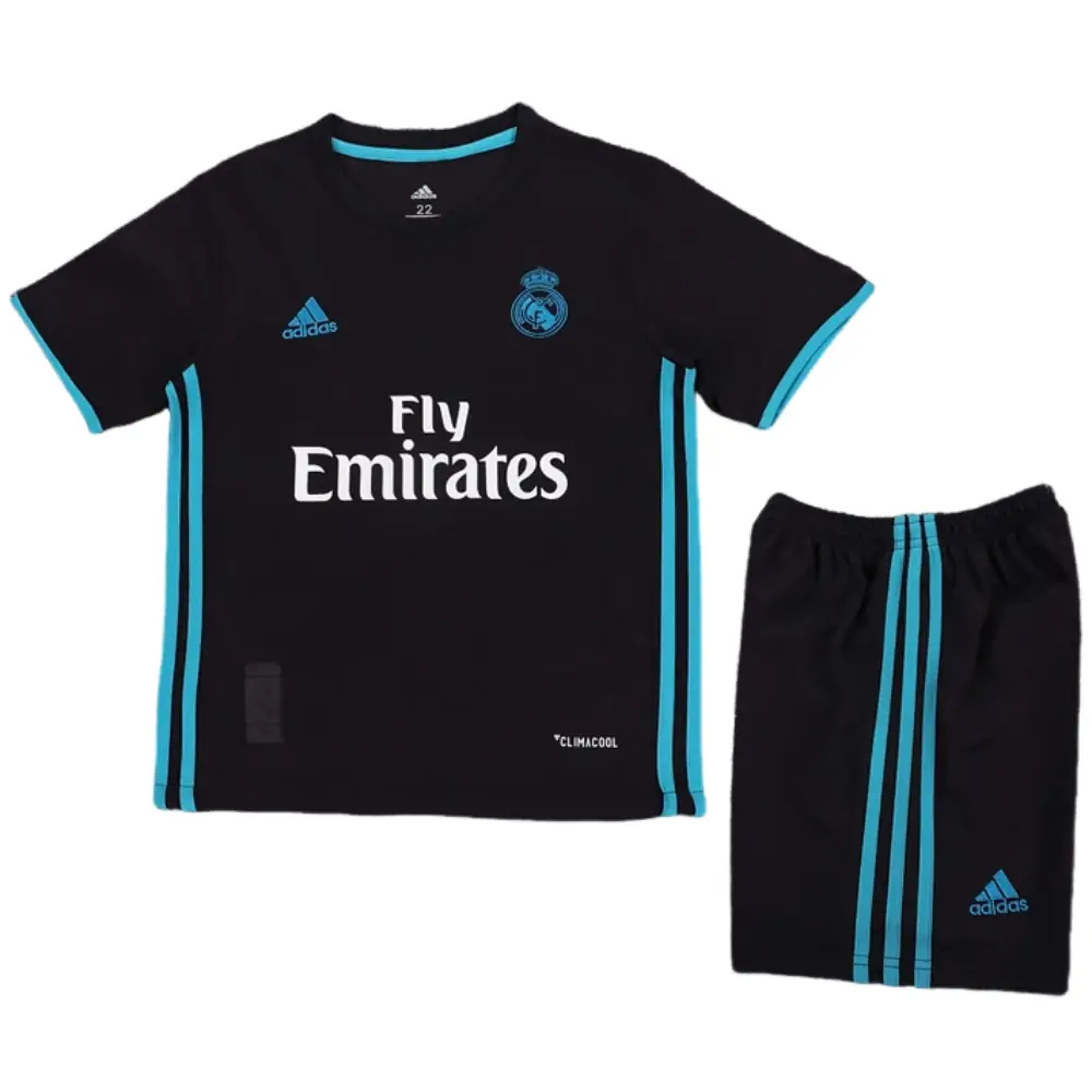 2017-18 Real Madrid Away Retro Children's Jersey Set - Fans Edition