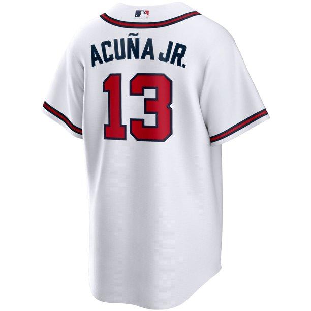 Mens Atlanta Braves Ronald Acuna Cool Base Replica Jersey White