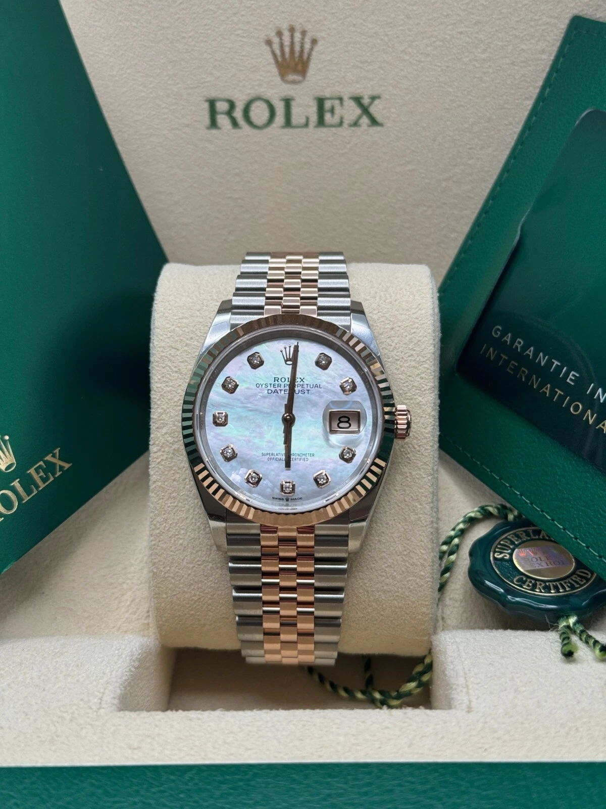 【Super Clone】RLX  Datejust 36mm 126231 Mother-of-Pearl Dial Jubilee Bracelet