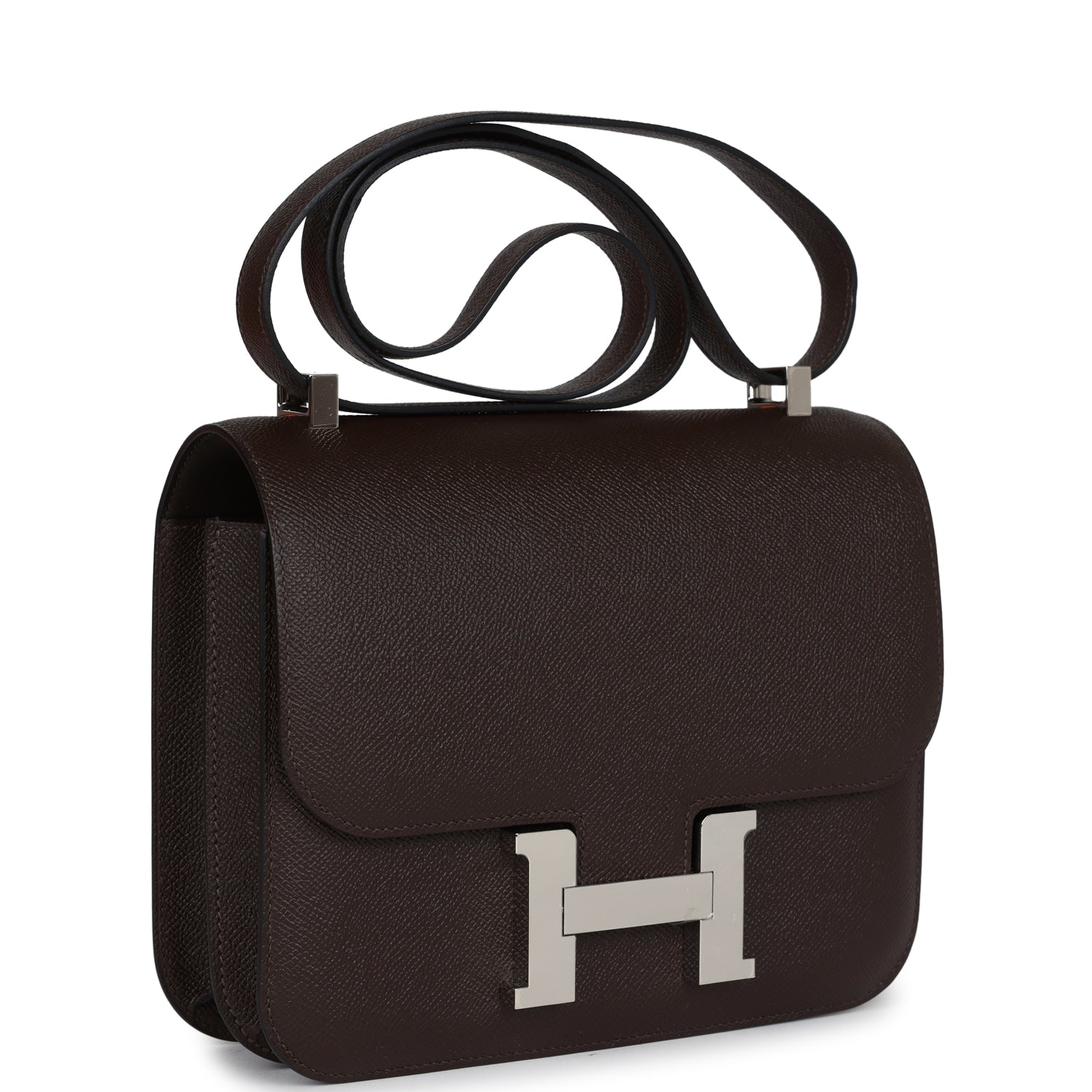 Constance 24 Chocolat Epsom Palladium Hardware