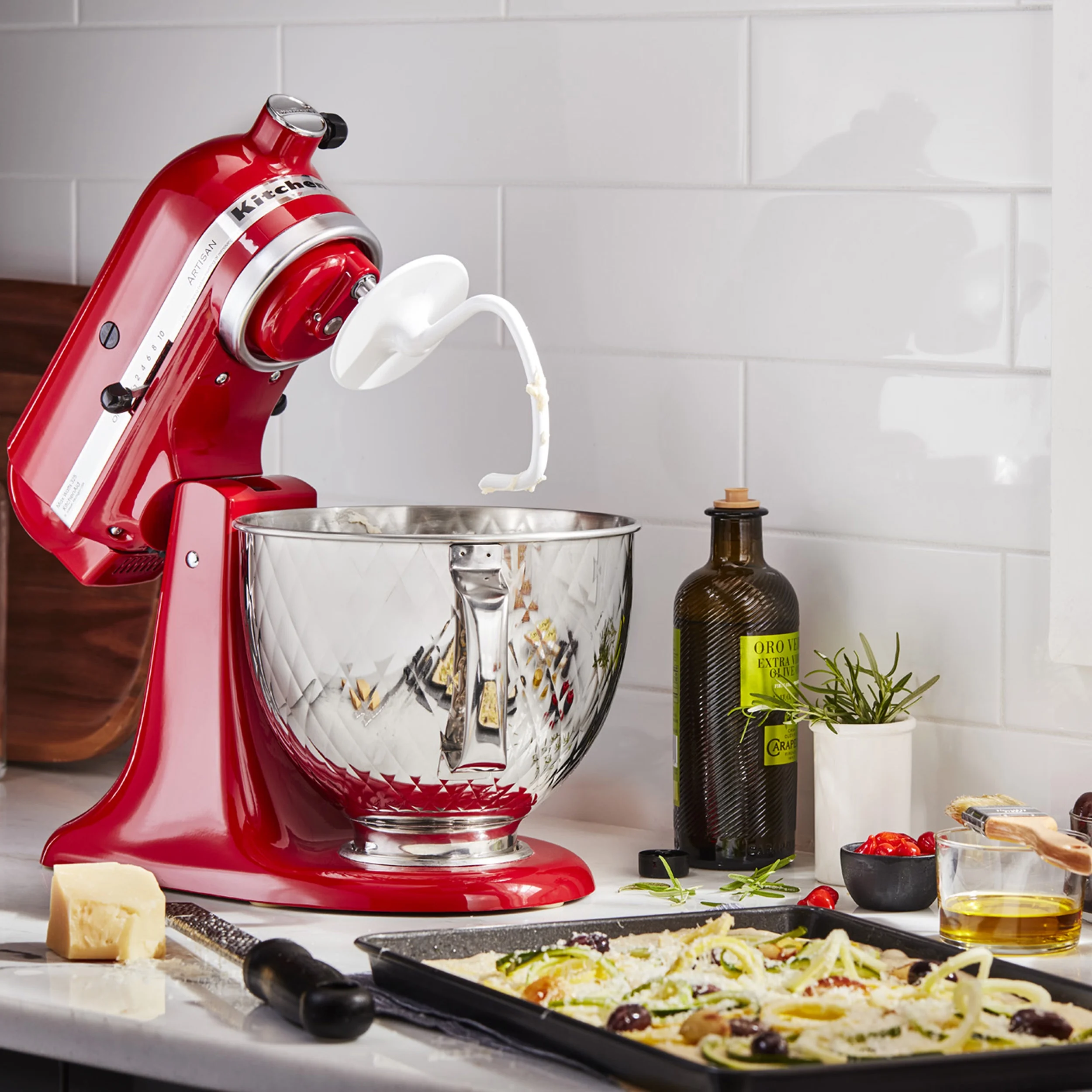KitchenAid 5 Quart Tilt Head Quilted Stainless Steel Bowl, KSM5SSBQB