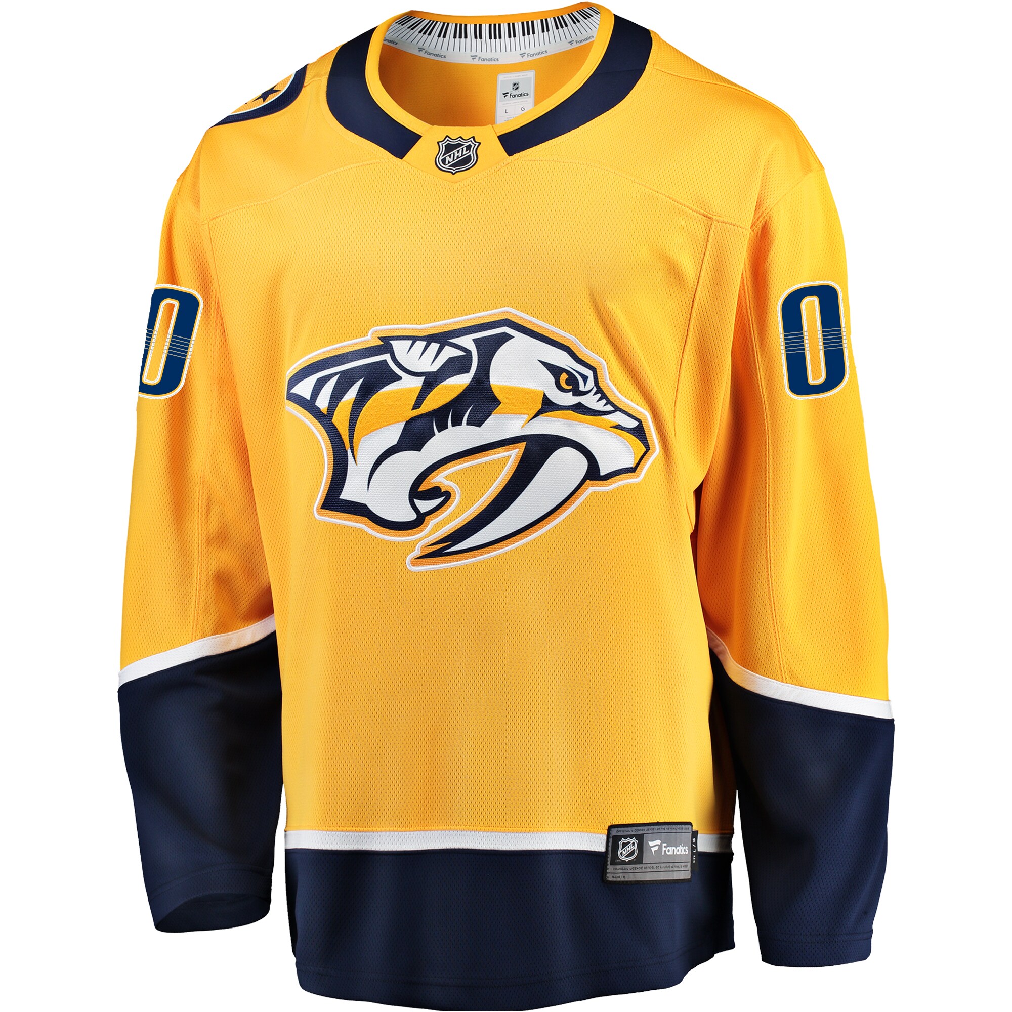 Nashville Predators Fanatics Home Breakaway Custom Jersey – Gold