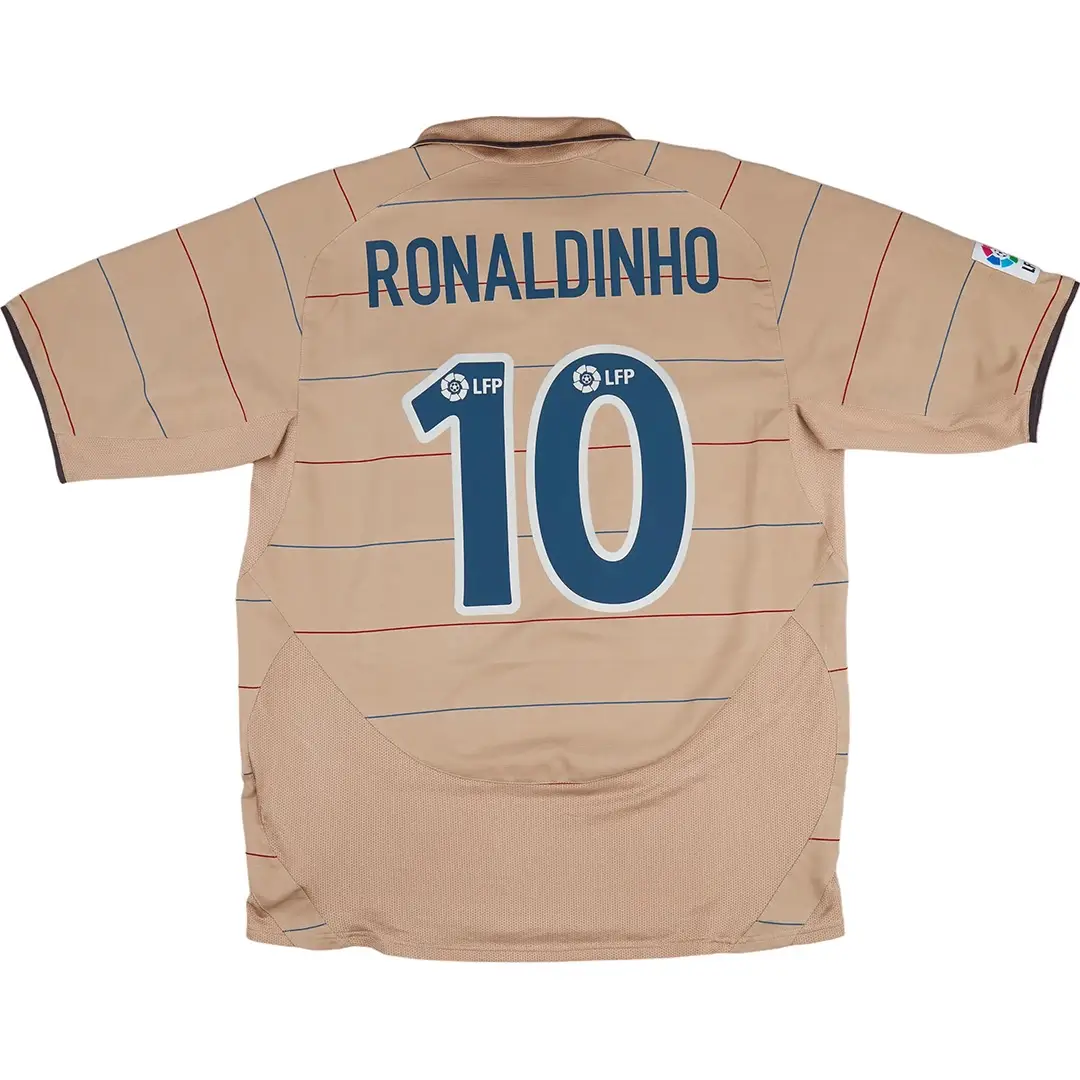Ronaldinho #10 Barcelona 2003/04 Retro Away Soccer Jersey