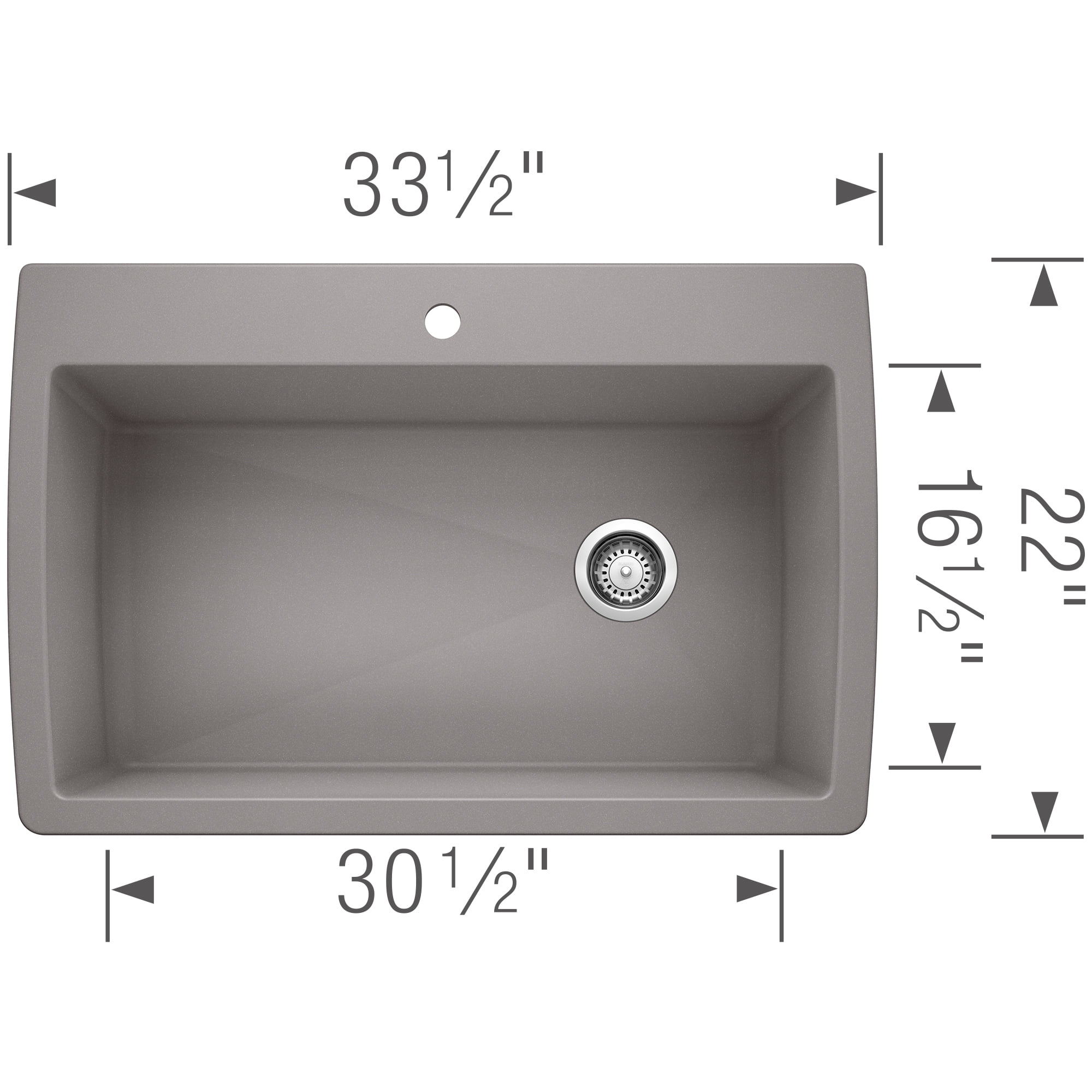 BLANCO DIAMOND Cafe Brown Non-Porous Composite Single Bowl Sink