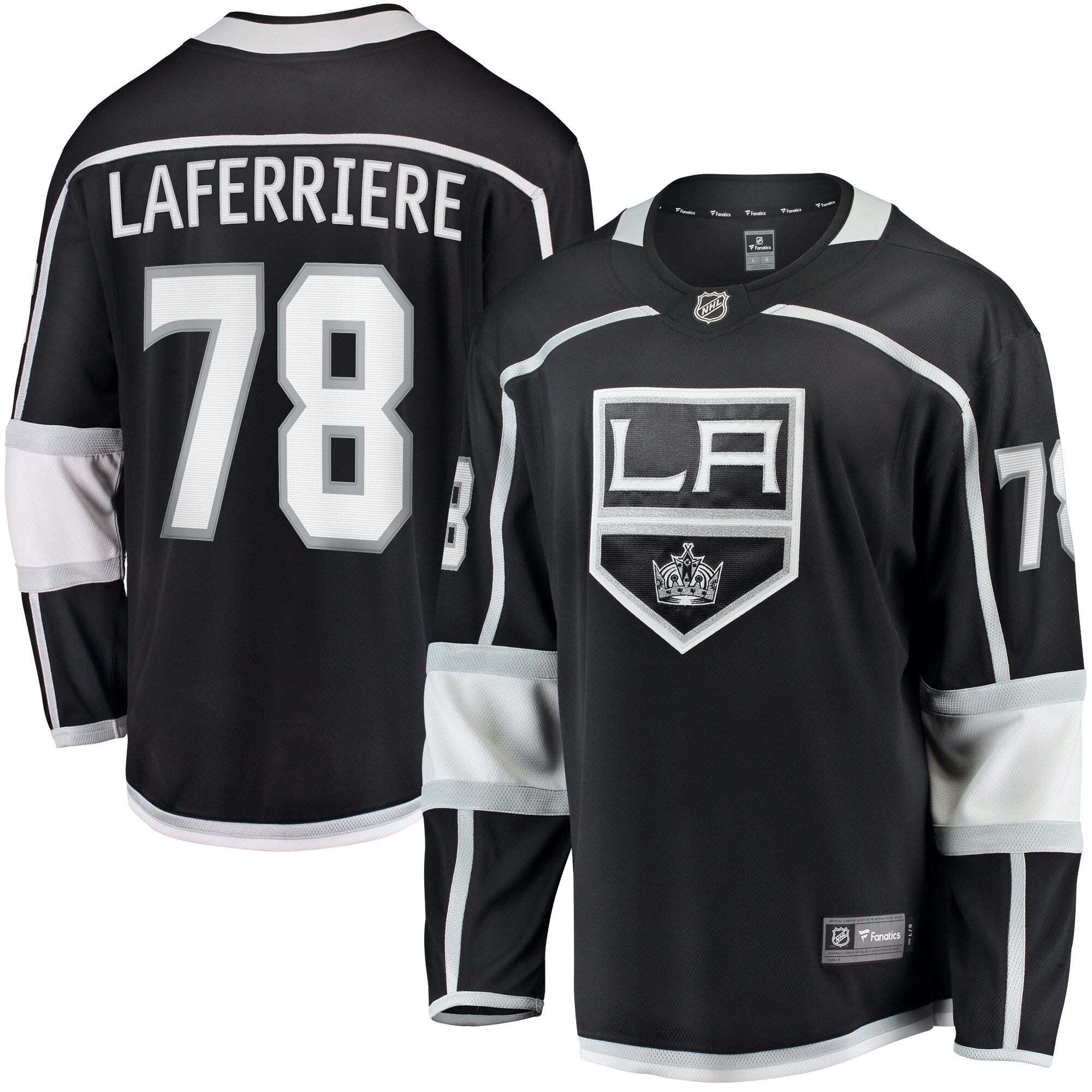 Alex Laferriere Los Angeles Kings Fanatics Home Premier Breakaway   Jersey – Black