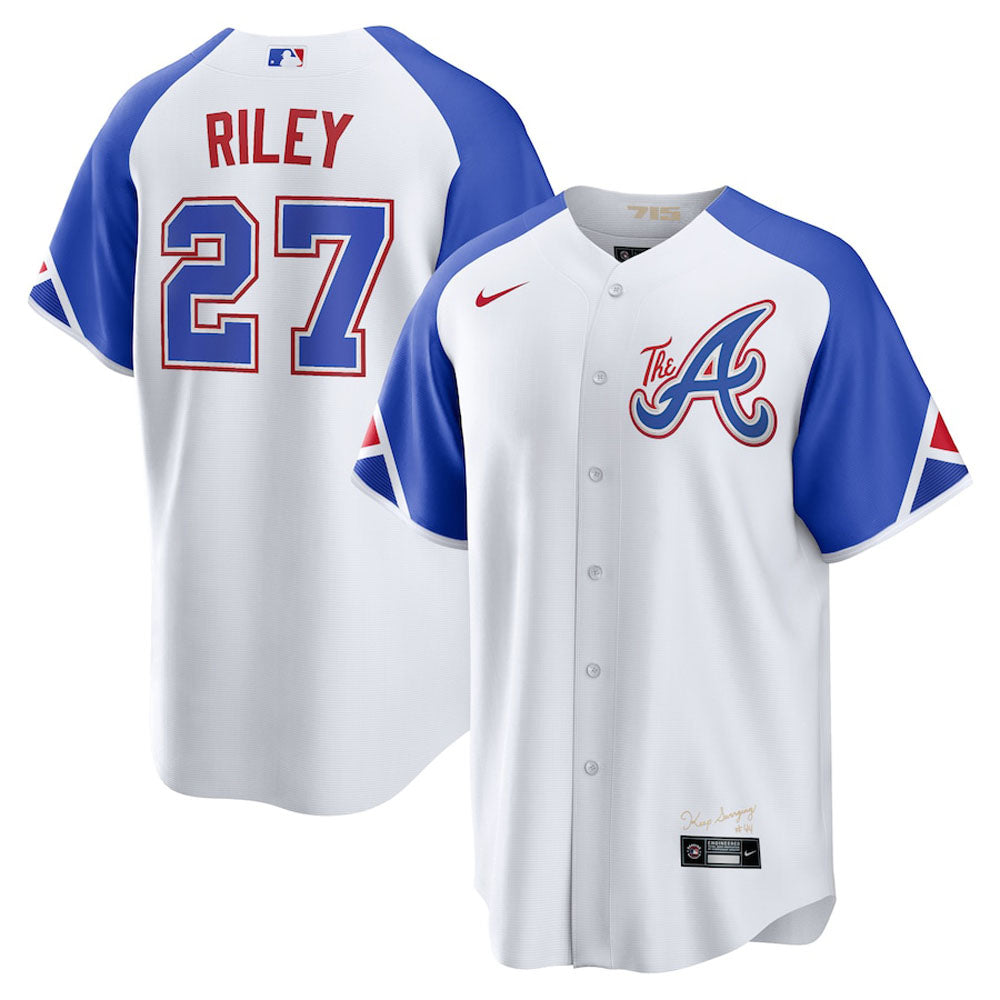 Men's Atlanta Braves Austin Riley 2023 City Connect Replica Jersey - White