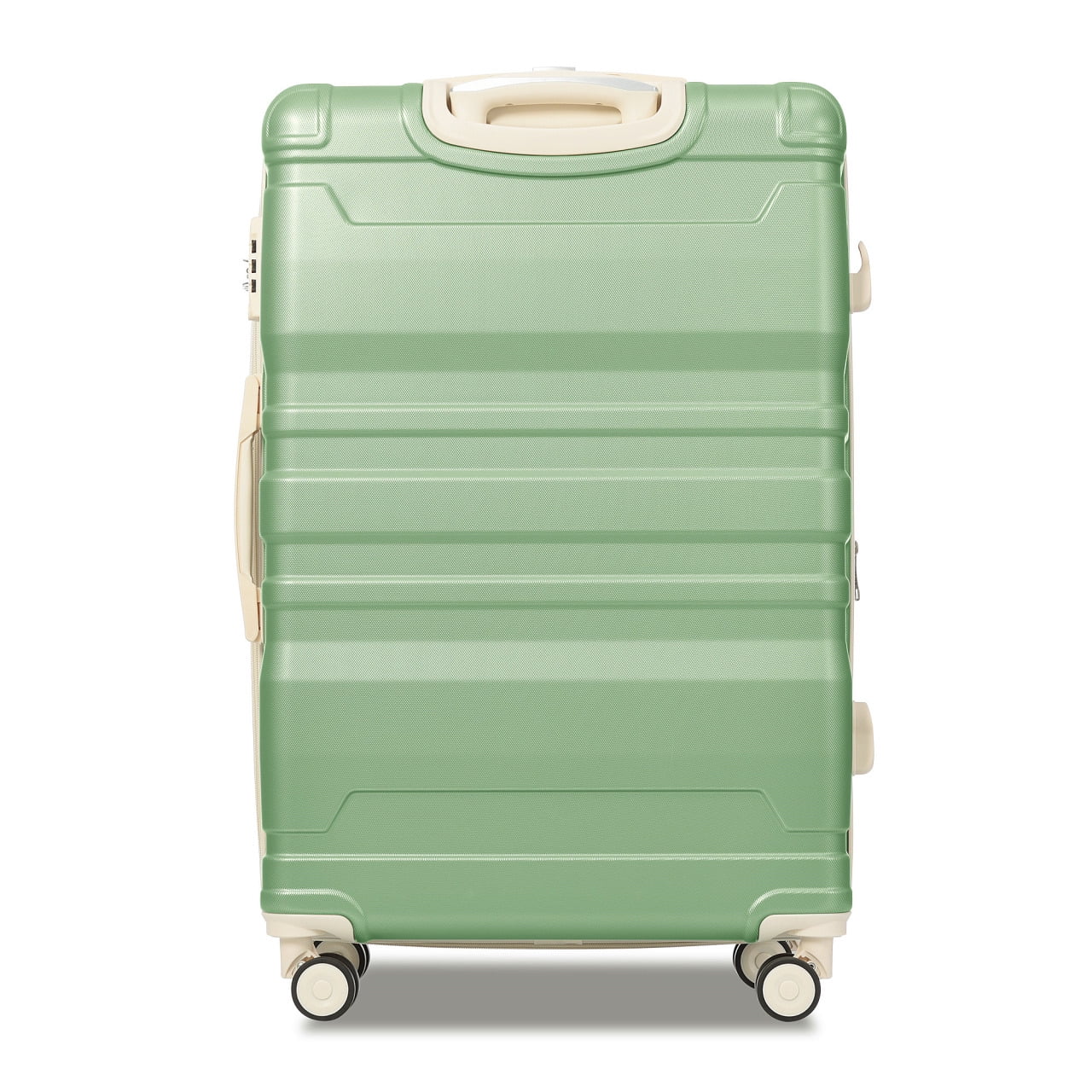 Luggage Sets New Model Expandable ABS Hardshell 3pcs Clearance Luggage Hardside Lightweight Durable Suitcase sets Spinner Wheels Suitcase with TSA Lock 20''24''28''(blue and brown)