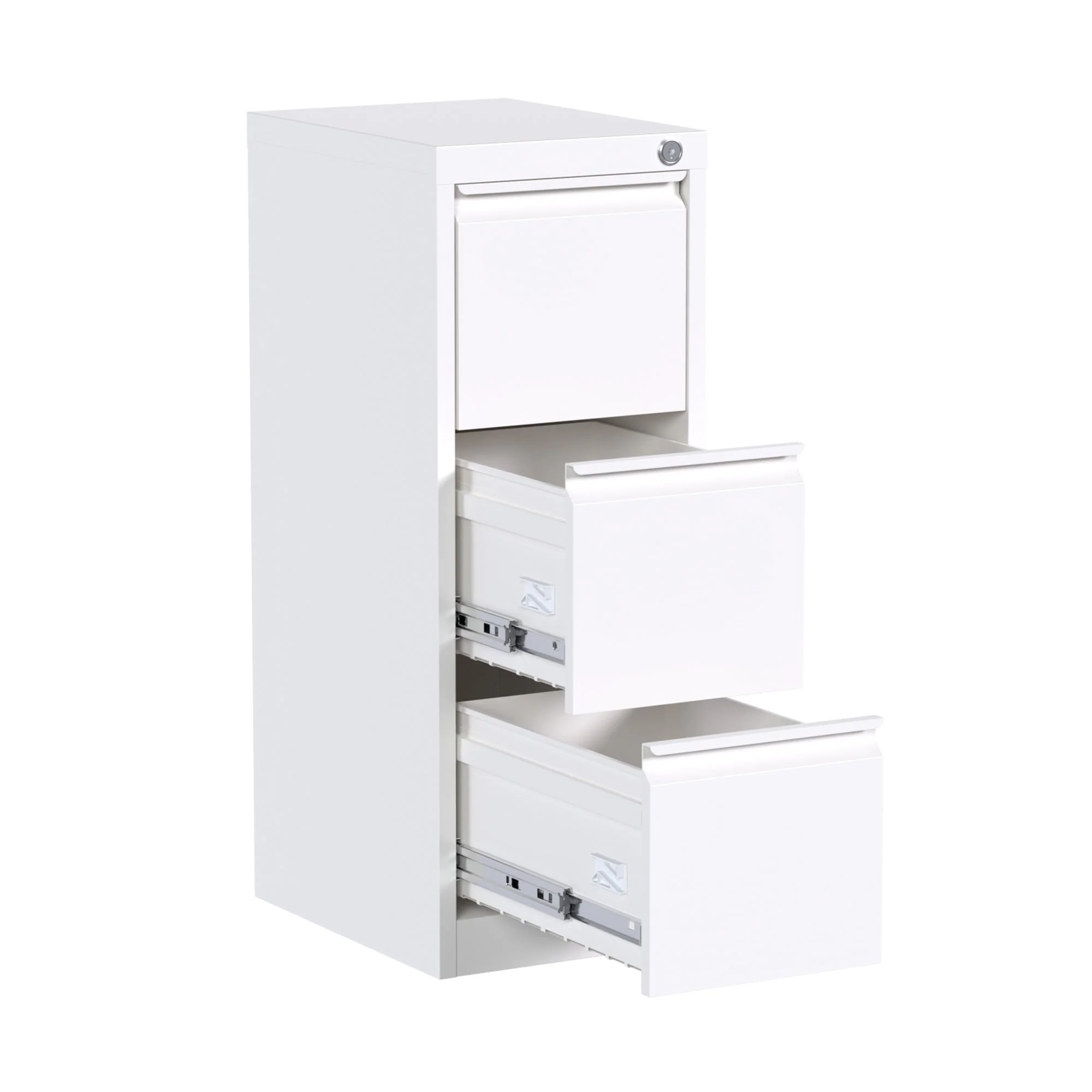 Supeer Four Drawer Metal Lateral File Cabinet, Storage White File Cabinet with Large Deep Drawers, Locking Wide File Cabinet for School, Office, Home,  Assembly Required
