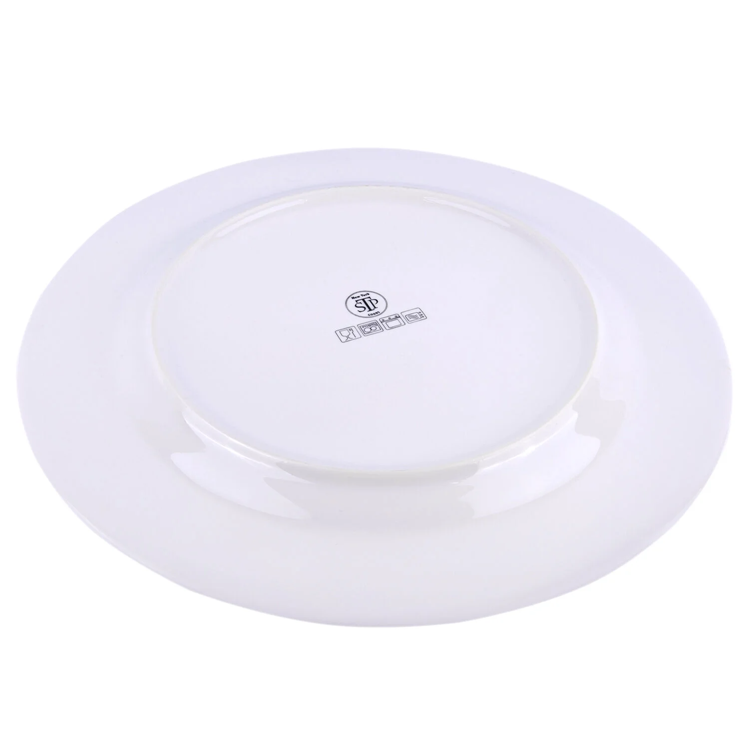 STP GOODS Melodie de Fleurs Bone China Dinnerware Set of 24 Service for 6 24-Piece Dish Set of Plates and Bowls, Blue Gold White