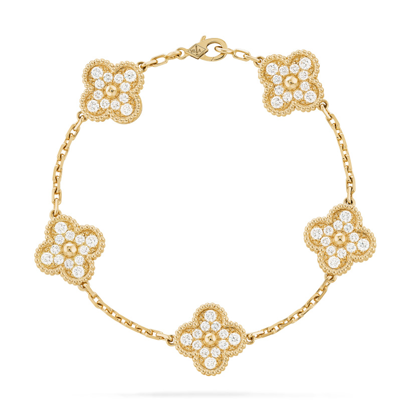 Vintage Alhambra bracelet, 5 motifs
