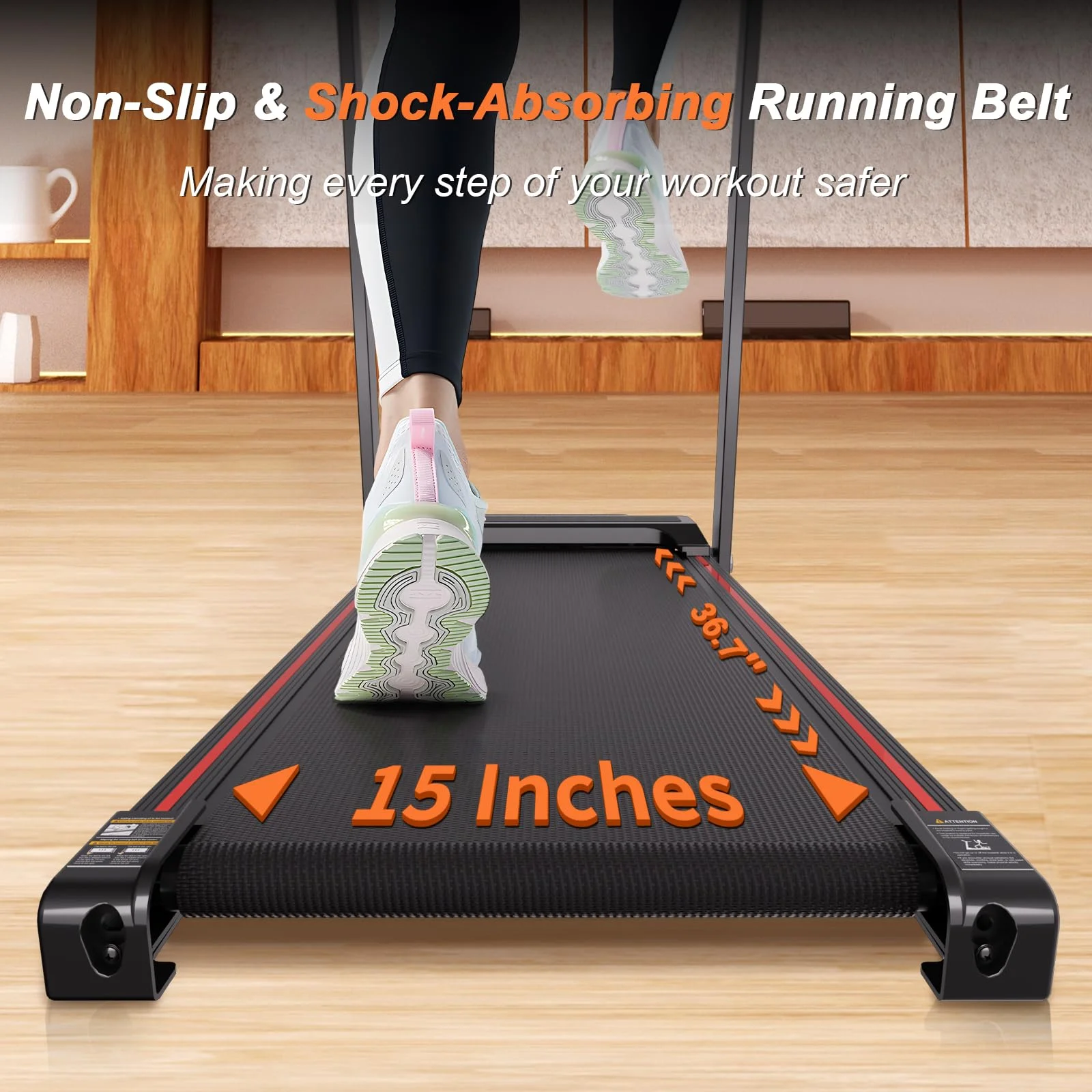 [TREADMILL CLEARANCE] FYC 2.5HP Folding Treadmill with Adjustable Height Desk & Incline - Compact Electric Treadmill Bluetooth Speaker for Running Walking Foldable Portable  (Silver)