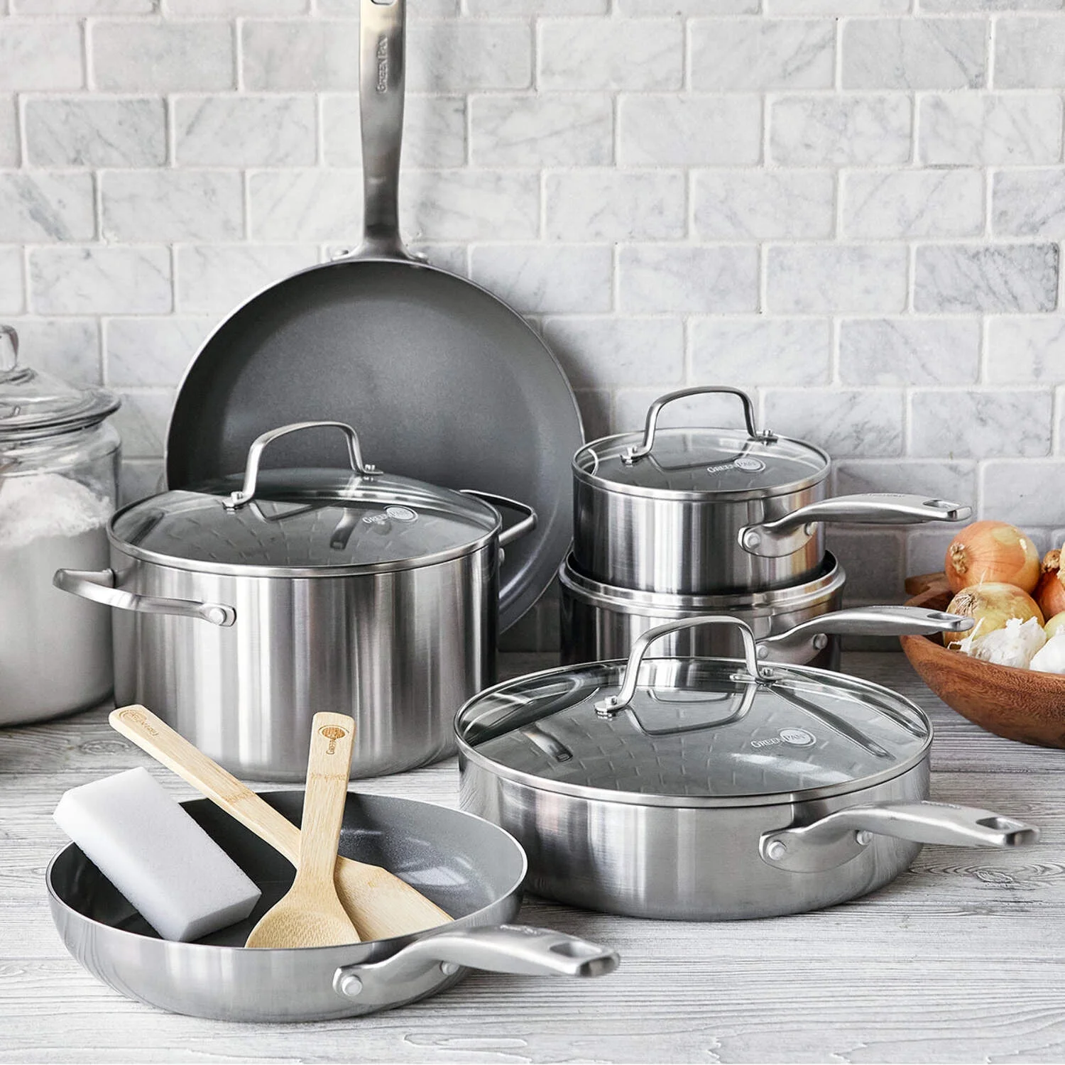 GreenPan Chatham Stainless 12-Piece Cookware Set
