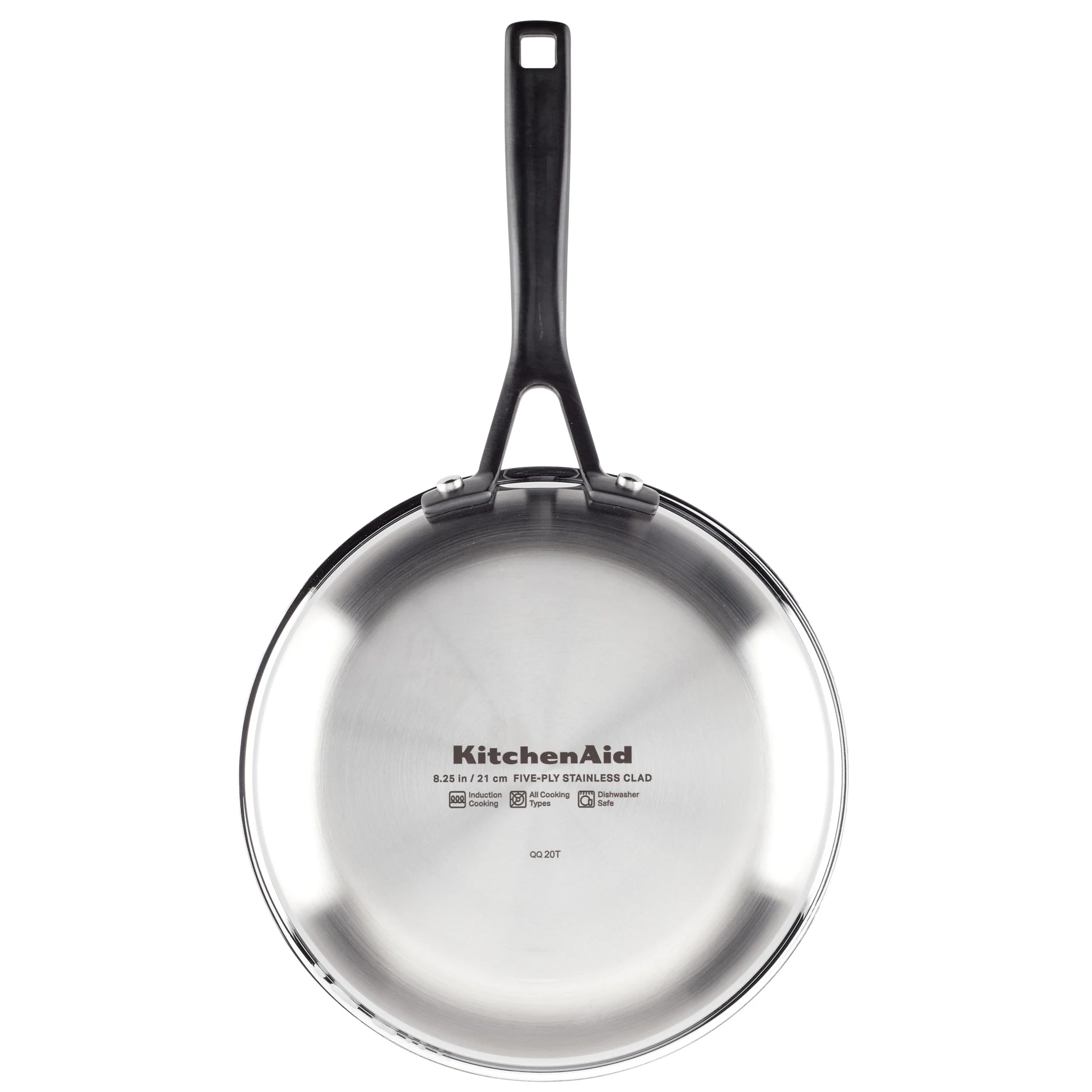 KitchenAid 5-Ply Clad 10 Pcs Stainless Steel Cookware Induction Pots and Pans Set, Dishwasher Safe, Metal Utensil, Broiler and Oven Safe to 500��F, Polished Stainless Steel