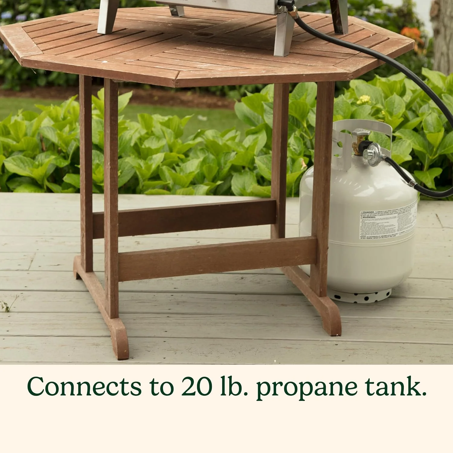 Portable Dual-Burner Tabletop Propane Gas Grill with 20,000 BTU, Quick-Ignition Stainless Steel Outdoor BBQ Grill for Camping, Tailgating, Backyard Cooking & Easy Setup