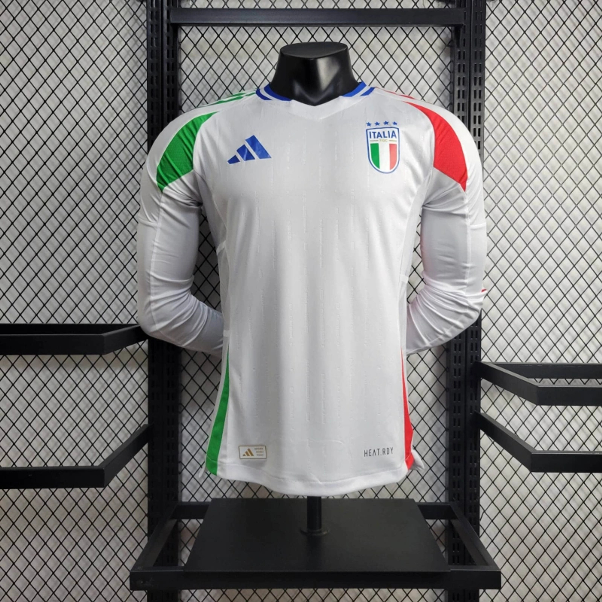 Player Version ltaly Euro 2024 Away Long Sleeve Jersey
