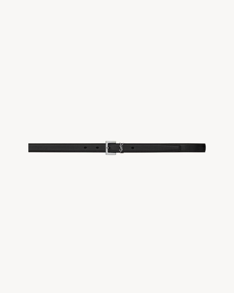 cassandre thin belt with square buckle in smooth leather