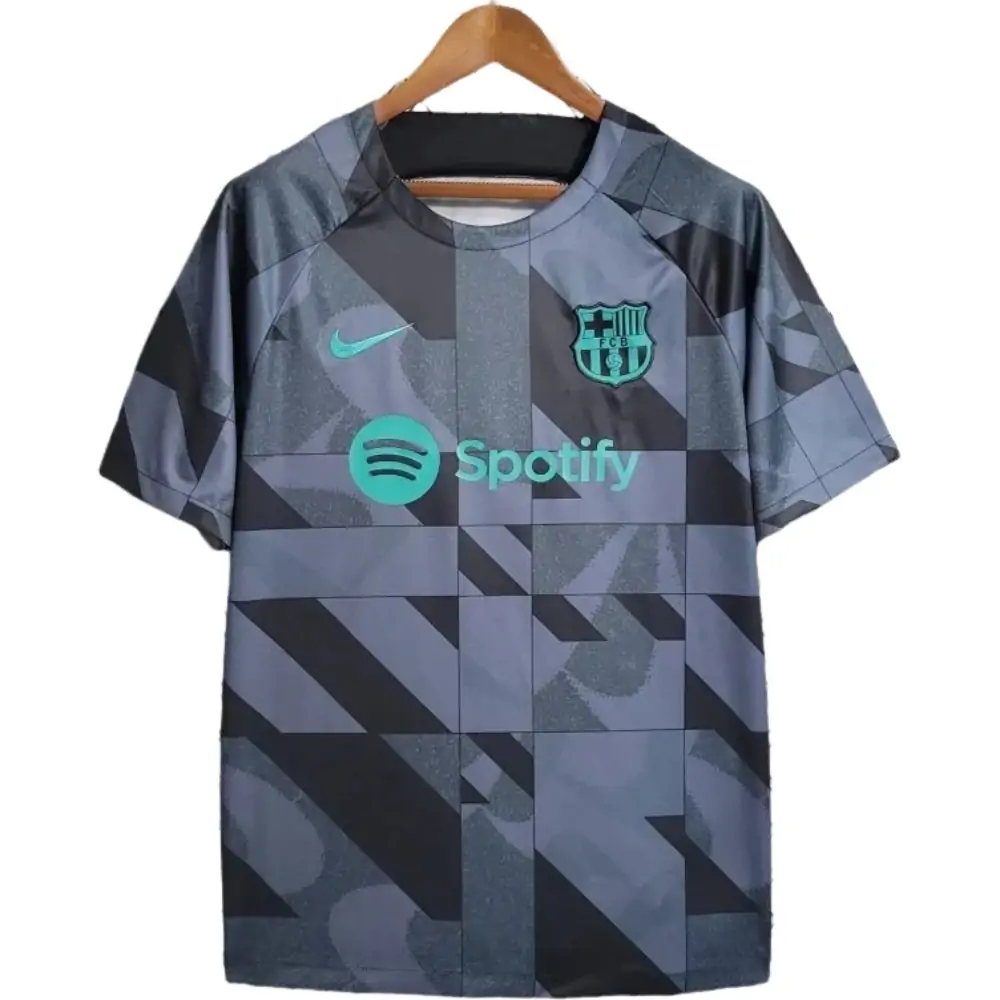 2023/2024 Barcelona Training Wear Gray Jersey - Fans Edition