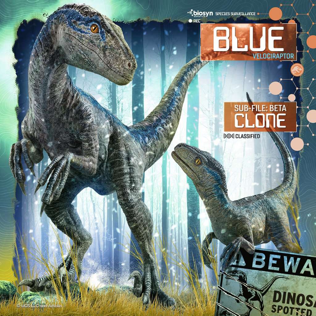 Jurassic World Dominion - Blue & Co - 3x49 Piece Jigsaw Puzzle (Ravensburger)
