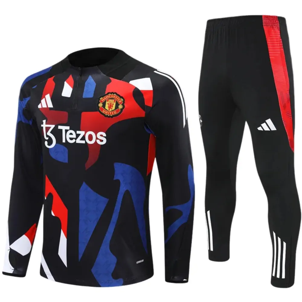 2024-25 New Season Manchester United Black [Camouflage] Children's Training Suit