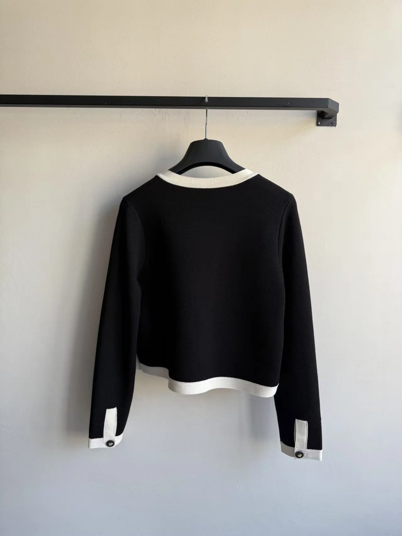 New black and white contrast short jacket