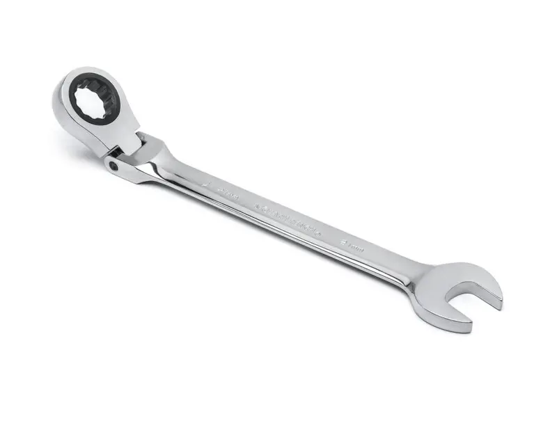 16 Pc 72-Tooth 12 Point Flex Ratcheting Combination Metric Wrench Set