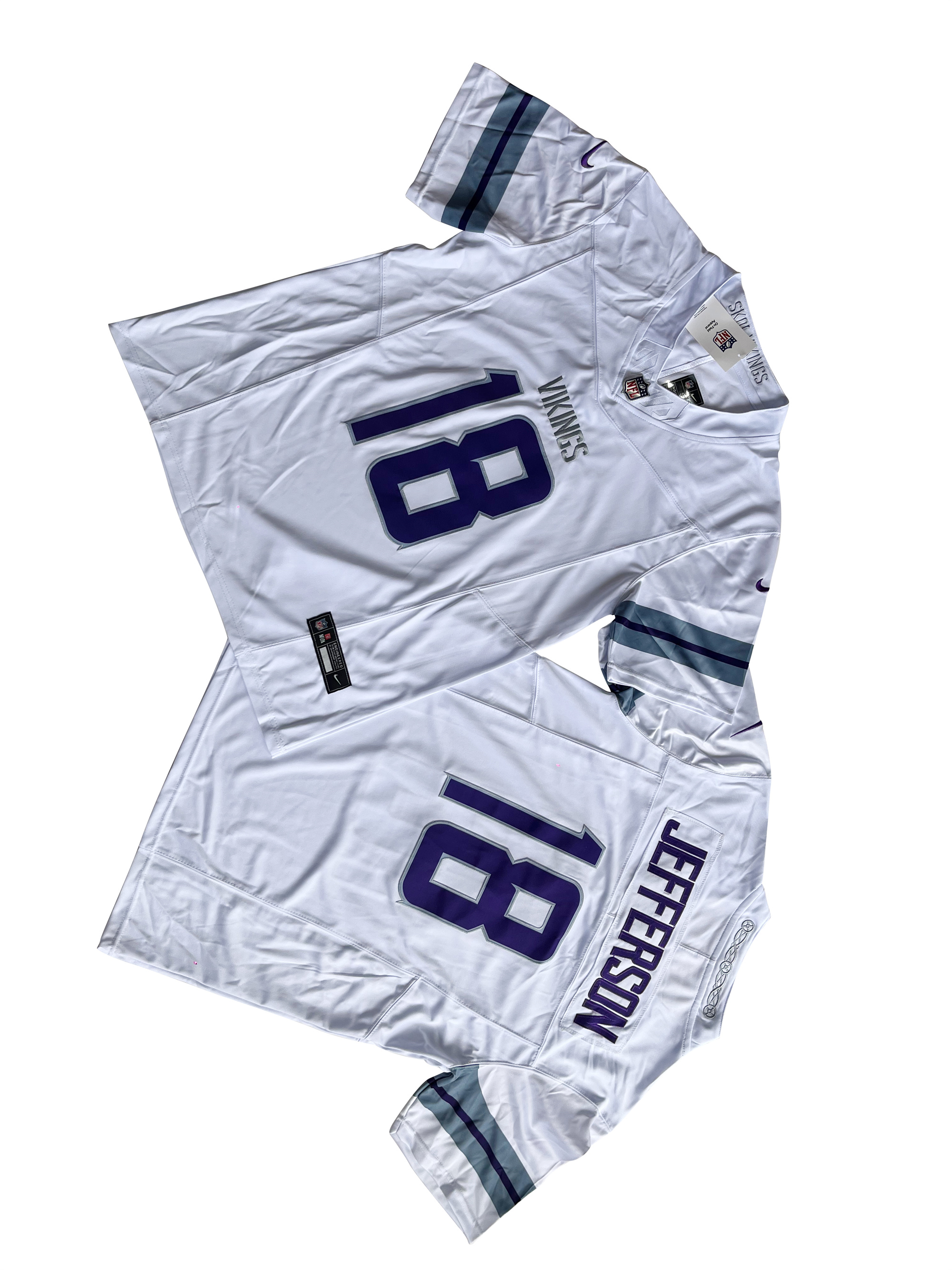 Youth Minnesota Vikings Justin Jefferson White Alternate Vapor F.U.S.E. Lim