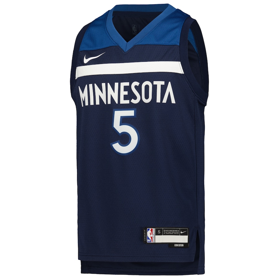 Youth Minnesota Timberwolves Anthony Edwards Nike Navy Swingman Jersey - Icon Edition