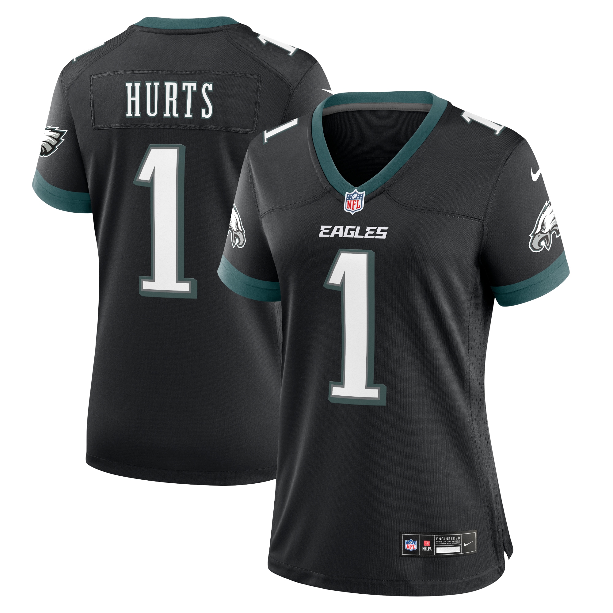 Women's Philadelphia Eagles Jalen Hurts Black Alternate Jersey