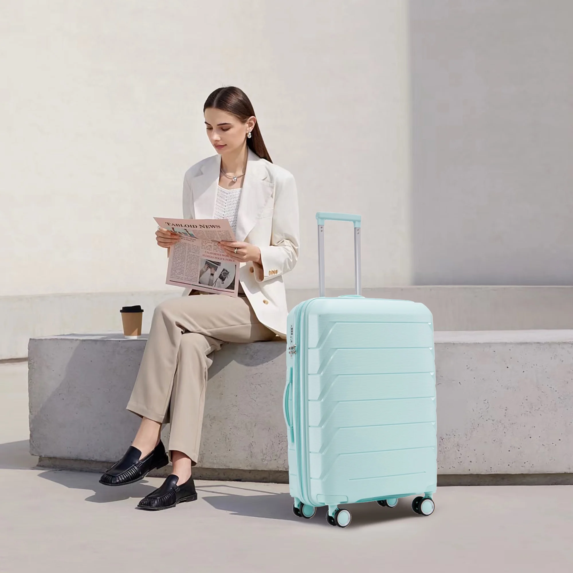 Luggage Sets 3 Piece(20/24/28), Expandable Carry On Suitcase with ABS Spinner Wheel TSA Lock