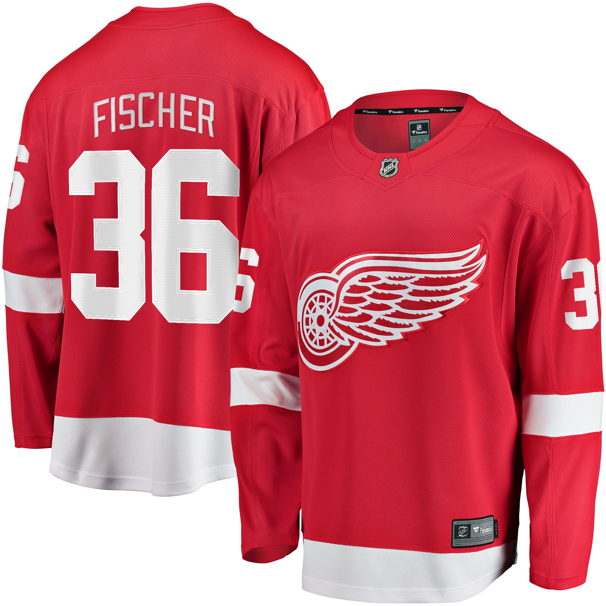 Christian Fischer Detroit Red Wings Fanatics Home Breakaway Jersey – Red