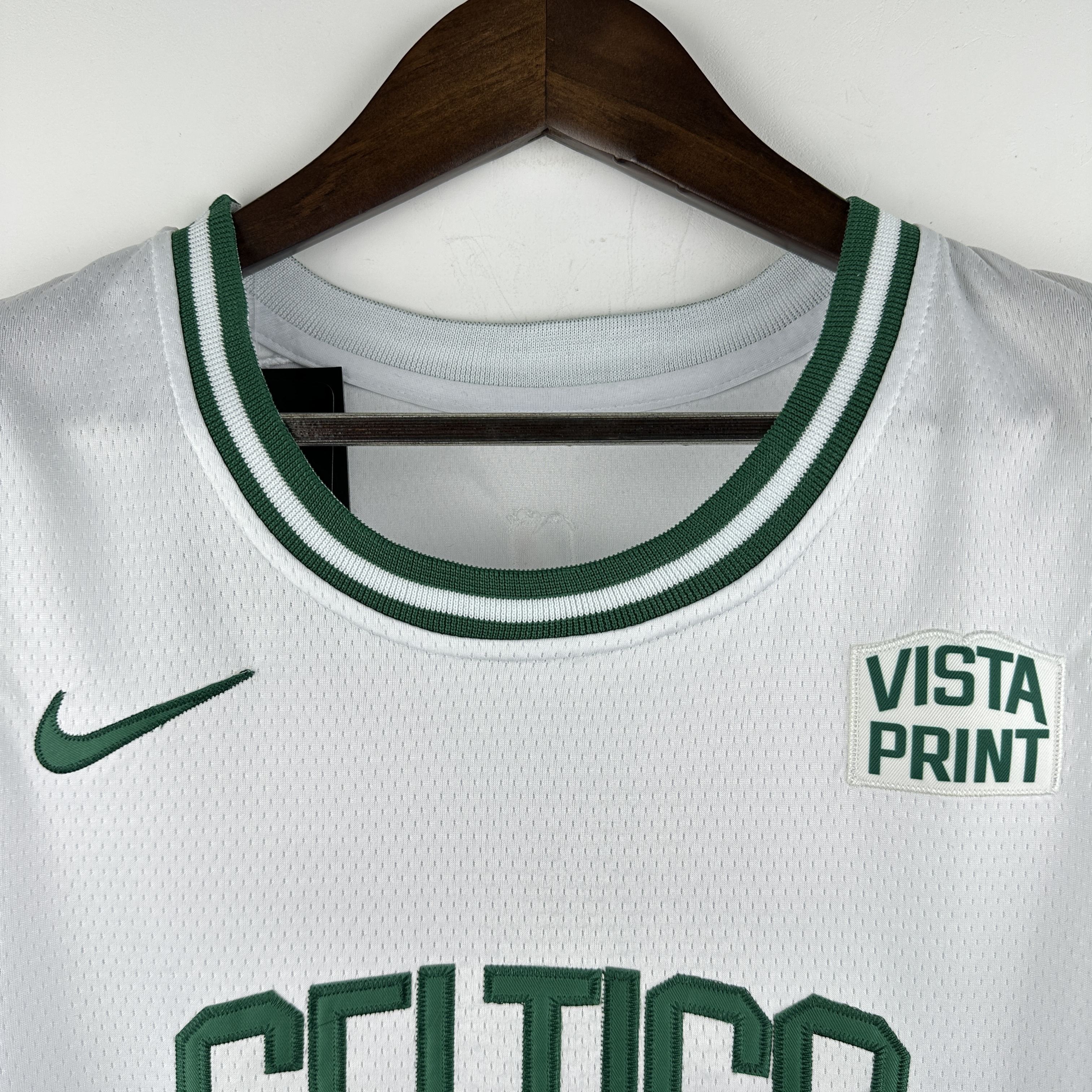 Embroidered Celtics White No. 0 Tatum