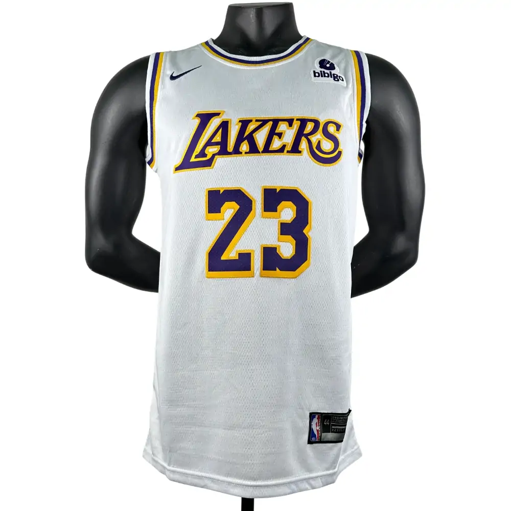 Embroidered Lakers Crew Neck White No. 23 James