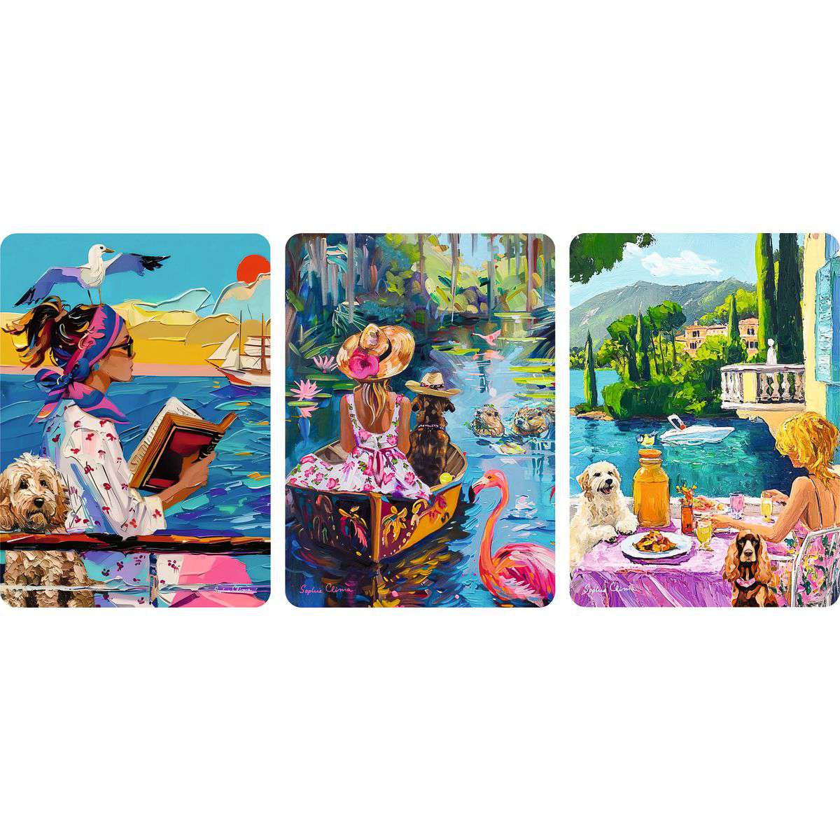 Have Dog, Will Travel Puzzle Set 3 x 100 Piece Mini Jigsaw Puzzles with Easel (Ravensburger)