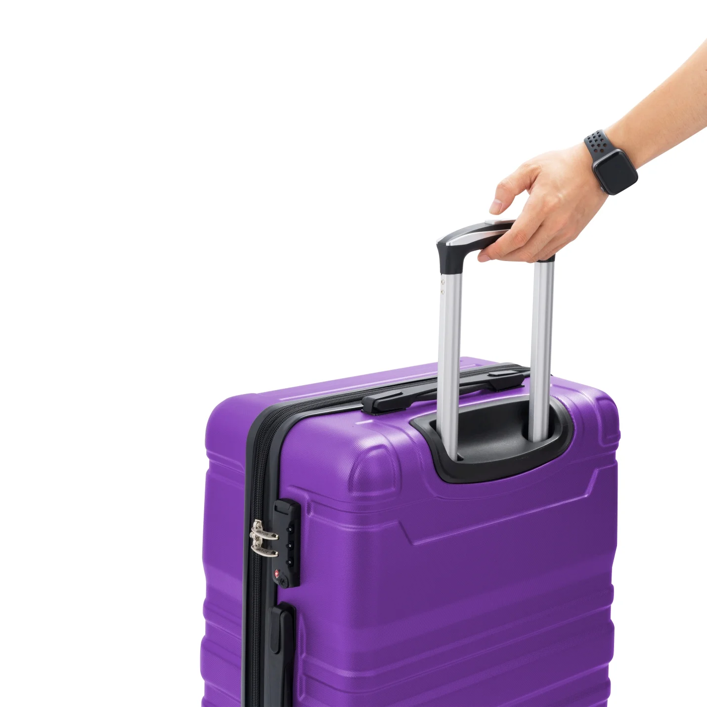 Luggage Sets New Model Expandable ABS Hardshell 3pcs Clearance Luggage Hardside Lightweight Durable Suitcase sets Spinner Wheels Suitcase with TSA Lock 20''24''28''(blue and brown)